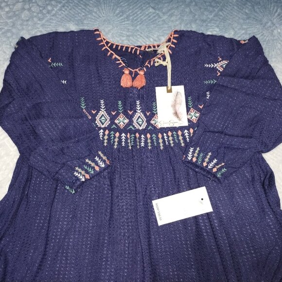 Girl's Jessica Simpson Crown Blue Lined Dress Size Girls 4. NWT-$36.50. - Picture 3 of 7
